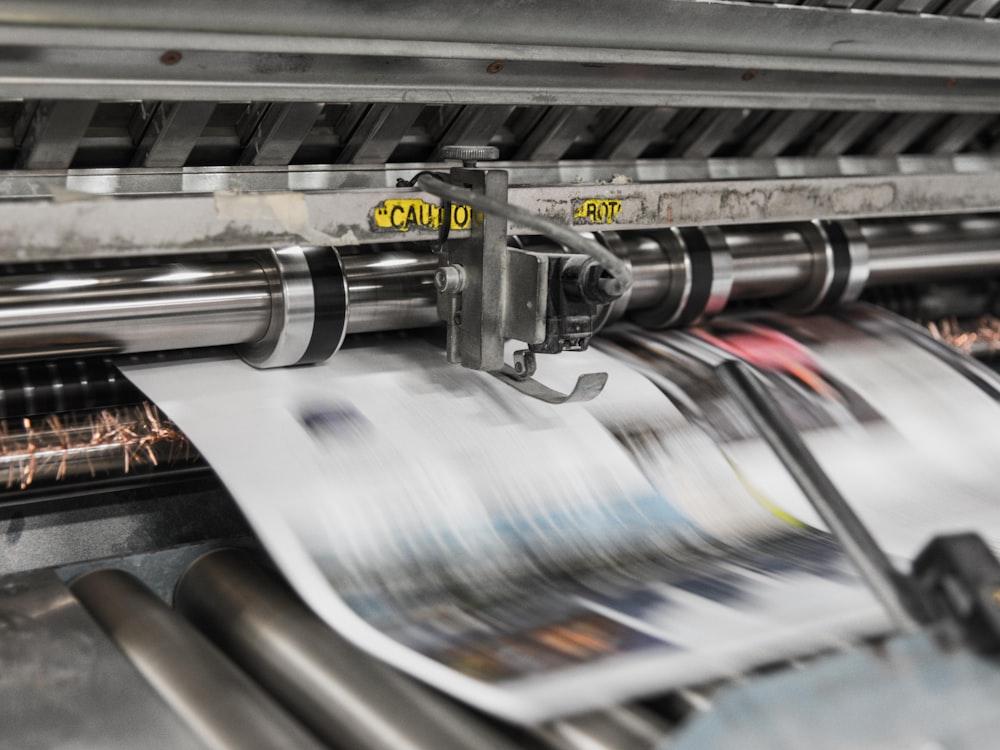 Tirage en cours sur presse